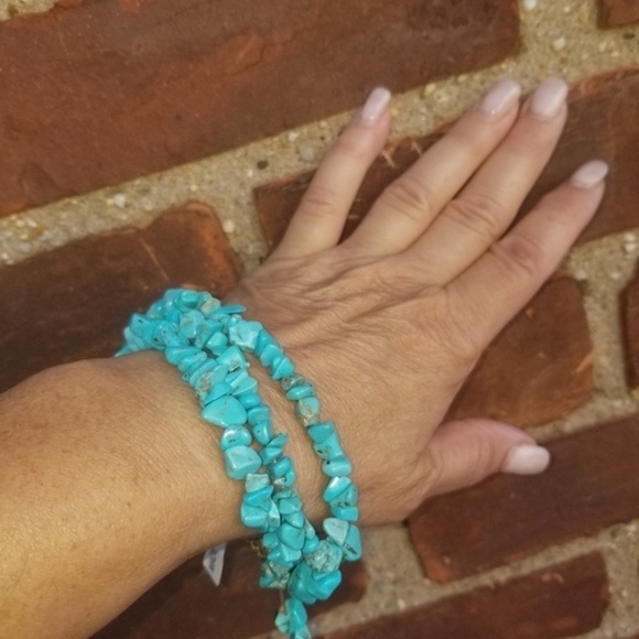 Turquoise  nugget‎ boho bracelet.NWT - Picture 2 of 4